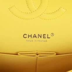 Chanel Medium Classic Double Flap Bag Yellow Caviar Light Gold Hardware -Online Bag Store C M255 111722 1 08
