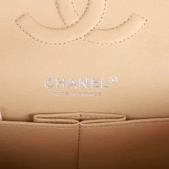 Chanel Medium Classic Double Flap Bag Beige Caviar Silver Hardware -Online Bag Store C M255 120222 1 08 5101b3ba c752 4379 a2ba 01bc89e2a1c2
