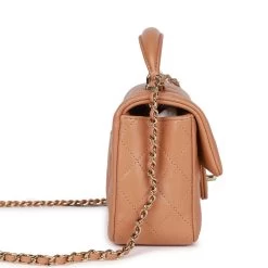 Chanel Mini Rectangular Flap With Top Handle Caramel Lambskin Light Gold Hardware -Online Bag Store C M255 230321 1 04 b26636bb 2fc4 4896 bff1 8068fdf98b28