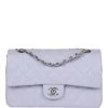 Chanel Medium Classic Double Flap Light Purple Caviar Silver Hardware -Online Bag Store C M255 230321 2 01