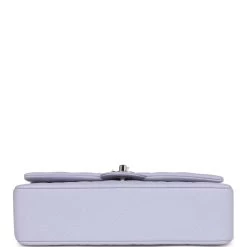 Chanel Medium Classic Double Flap Light Purple Caviar Silver Hardware -Online Bag Store C M255 230321 2 06