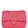 Chanel Medium Sweetheart Crush Flap Bag Pink Caviar Antique Gold Hardware