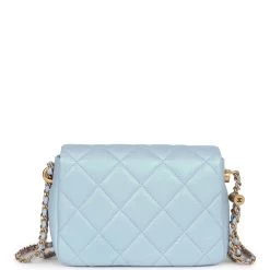 Chanel My Perfect Mini Flap Bag Blue Iridescent Caviar Antique Gold Hardware -Online Bag Store C M255 230328 1 05