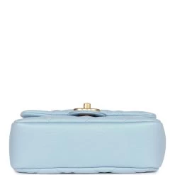 Chanel My Perfect Mini Flap Bag Blue Iridescent Caviar Antique Gold Hardware -Online Bag Store C M255 230328 1 07