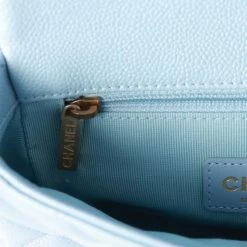 Chanel My Perfect Mini Flap Bag Blue Iridescent Caviar Antique Gold Hardware -Online Bag Store C M255 230328 1 11