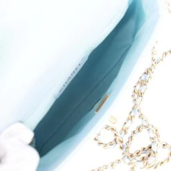 Chanel My Perfect Mini Flap Bag Blue Iridescent Caviar Antique Gold Hardware -Online Bag Store C M255 230328 1 12