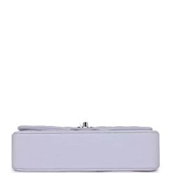 Chanel Medium Classic Double Flap Lavender Caviar Silver Hardware -Online Bag Store C M255 230329 1 06
