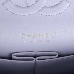 Chanel Medium Classic Double Flap Lavender Caviar Silver Hardware -Online Bag Store C M255 230329 1 08