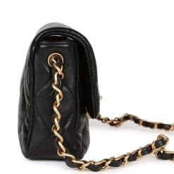 Chanel Heart Mini Flap Bag Black Lambskin Antique Gold Hardware -Online Bag Store C M255 230406 1 04 8c715f96 5615 4014 ac0c 7baaddce8146