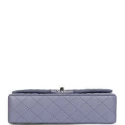 Chanel Medium Classic Double Flap Bag Purple Lambskin Silver Hardware -Online Bag Store C M255 230621 1 06