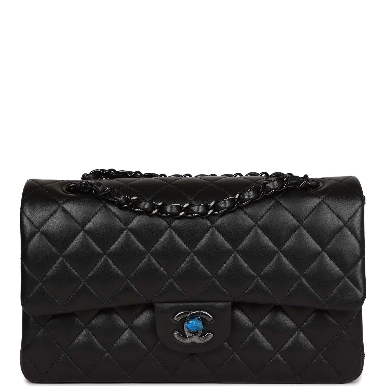 Chanel Medium Classic Double Flap Bag SO Black Lambskin Black Hardware 3 Chanel Medium Classic Double Flap Bag SO Black Lambskin Black Hardware