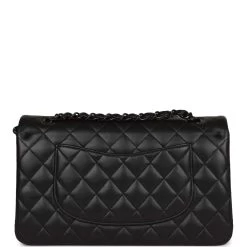 Chanel Medium Classic Double Flap Bag SO Black Lambskin Black Hardware 15 Chanel Medium Classic Double Flap Bag SO Black Lambskin Black Hardware -Online Bag Store C M255 230629 1 05