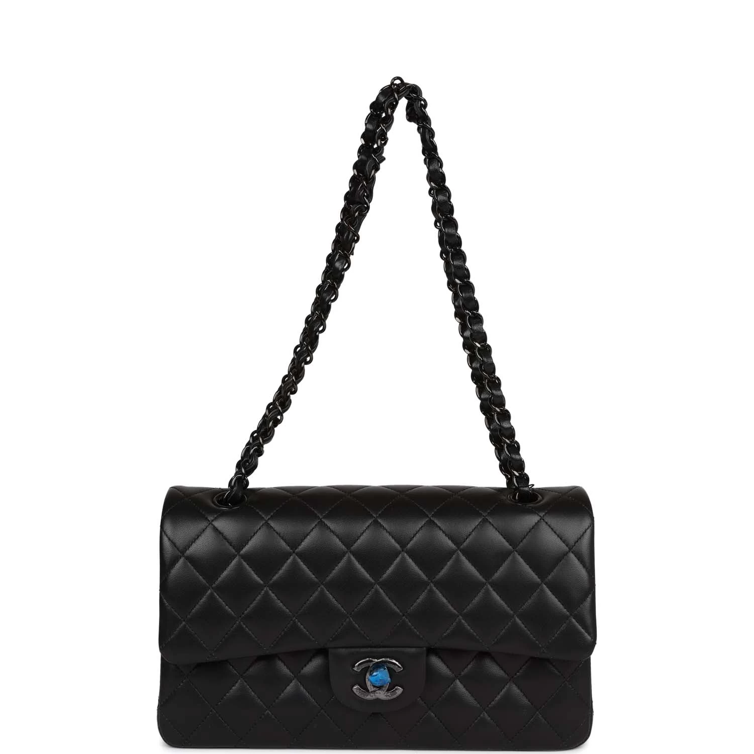 Chanel Medium Classic Double Flap Bag SO Black Lambskin Black Hardware 9 Chanel Medium Classic Double Flap Bag SO Black Lambskin Black Hardware - Image 7