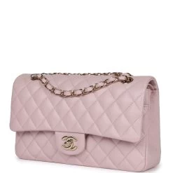 Chanel Medium Classic Double Flap Light Pink Caviar Light Gold Hardware -Online Bag Store C M255 230824 1 03