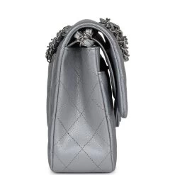 Chanel Medium Classic Double Flap Silver Caviar Silver Hardware -Online Bag Store C M255 230925 3 04