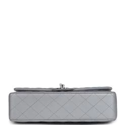 Chanel Medium Classic Double Flap Silver Caviar Silver Hardware -Online Bag Store C M255 230925 3 06