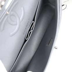 Chanel Medium Classic Double Flap Silver Caviar Silver Hardware -Online Bag Store C M255 230925 3 08