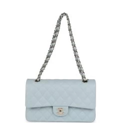 Chanel Medium Classic Double Flap Light Blue Caviar Light Gold Hardware -Online Bag Store C M255 230925 4 07