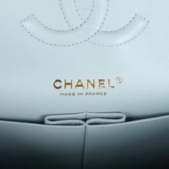 Chanel Medium Classic Double Flap Light Blue Caviar Light Gold Hardware -Online Bag Store C M255 230925 4 08