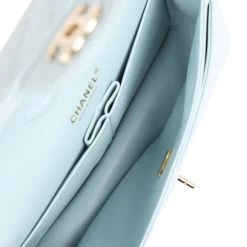 Chanel Medium Classic Double Flap Light Blue Caviar Light Gold Hardware -Online Bag Store C M255 230925 4 09