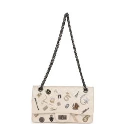 Chanel Reissue 225 2.55 Lucky Charms Double Flap Bag Ivory Aged Calfskin Ruthenium Hardware -Online Bag Store C M255 231023 2 09