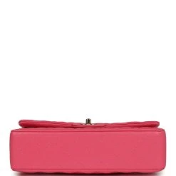 Chanel Medium Classic Double Flap Bag Hot Pink Shiny Caviar Gold Hardware -Online Bag Store C M255 231116 1 06