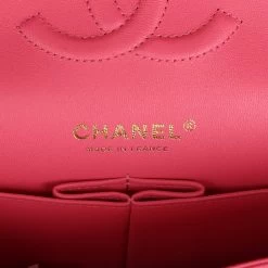 Chanel Medium Classic Double Flap Bag Hot Pink Shiny Caviar Gold Hardware -Online Bag Store C M255 231116 1 08