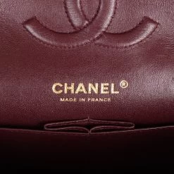 Pre-Owned Chanel Medium Classic Double Flap Black Caviar Gold Hardware -Online Bag Store C M255 240123 1 08