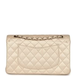 Pre-owned Chanel Medium Classic Double Flap Pearly Beige Caviar Gold Hardware -Online Bag Store C M255 240131 1 SC 05