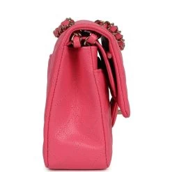Chanel Medium Classic Double Flap Hot Pink Shiny Caviar Light Gold Hardware -Online Bag Store C M255 240221 1 KS 04