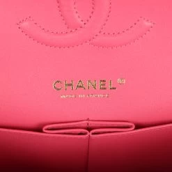 Chanel Medium Classic Double Flap Hot Pink Shiny Caviar Light Gold Hardware -Online Bag Store C M255 240221 1 KS 08