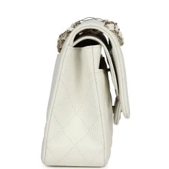 Chanel Medium Classic Double Flap White Caviar Light Gold Hardware -Online Bag Store C M255 240221 2 04
