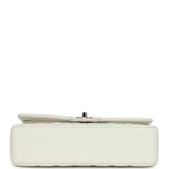 Chanel Medium Classic Double Flap White Caviar Light Gold Hardware -Online Bag Store C M255 240221 2 06