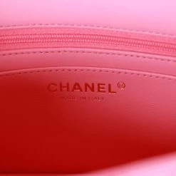 Chanel Rectangular Mini Flap Bag With Top Handle Pink Lambskin Light Gold Hardware -Online Bag Store C MN255 230413 1 08