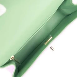 Chanel Mini Rectangular Flap With Top Handle Pink And Green Lambskin Light Gold Hardware -Online Bag Store C MN255 230509 1 08