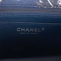 Chanel Mini Reissue 2.55 Flap Bag Navy Graffiti Jersey Ruthenium Hardware -Online Bag Store C MN255 230519 1 08