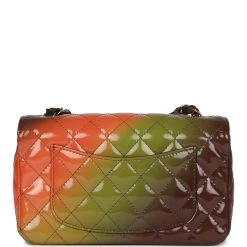 Chanel "Senegal Collection" Sunset Patent Leather Mini Classic Flap Bag Light Gold Hardware -Online Bag Store C MN255 230623 1 05