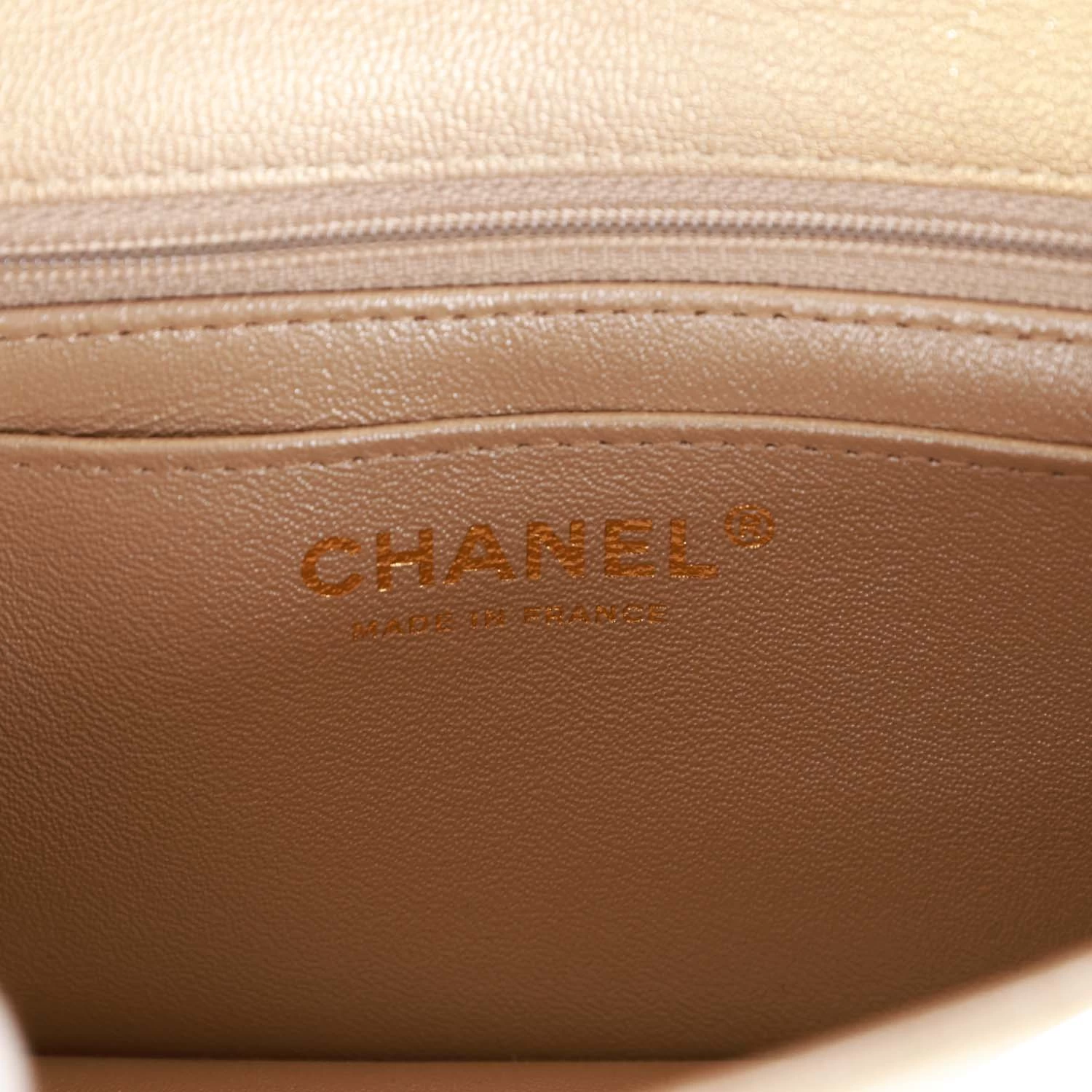 Chanel Mini Rectangular Flap Bag Beige Metallic Ombre Calfskin Aged Gold Hardware 11 Chanel Mini Rectangular Flap Bag Beige Metallic Ombre Calfskin Aged Gold Hardware - Image 9