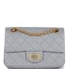 Chanel Mini Reissue 224 2.55 Flap Grey Aged Calfskin Antique Gold Hardware -Online Bag Store C MN255 230628 2 SJ 01