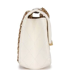 Chanel Mini Reissue 224 2.55 Flap White Aged Calfskin Antique Gold Hardware -Online Bag Store C MN255 230629 1 04