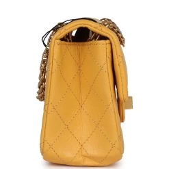 Chanel Mini Reissue 224 2.55 Flap Yellow Aged Calfskin Antique Gold Hardware -Online Bag Store C MN255 230718 1 04