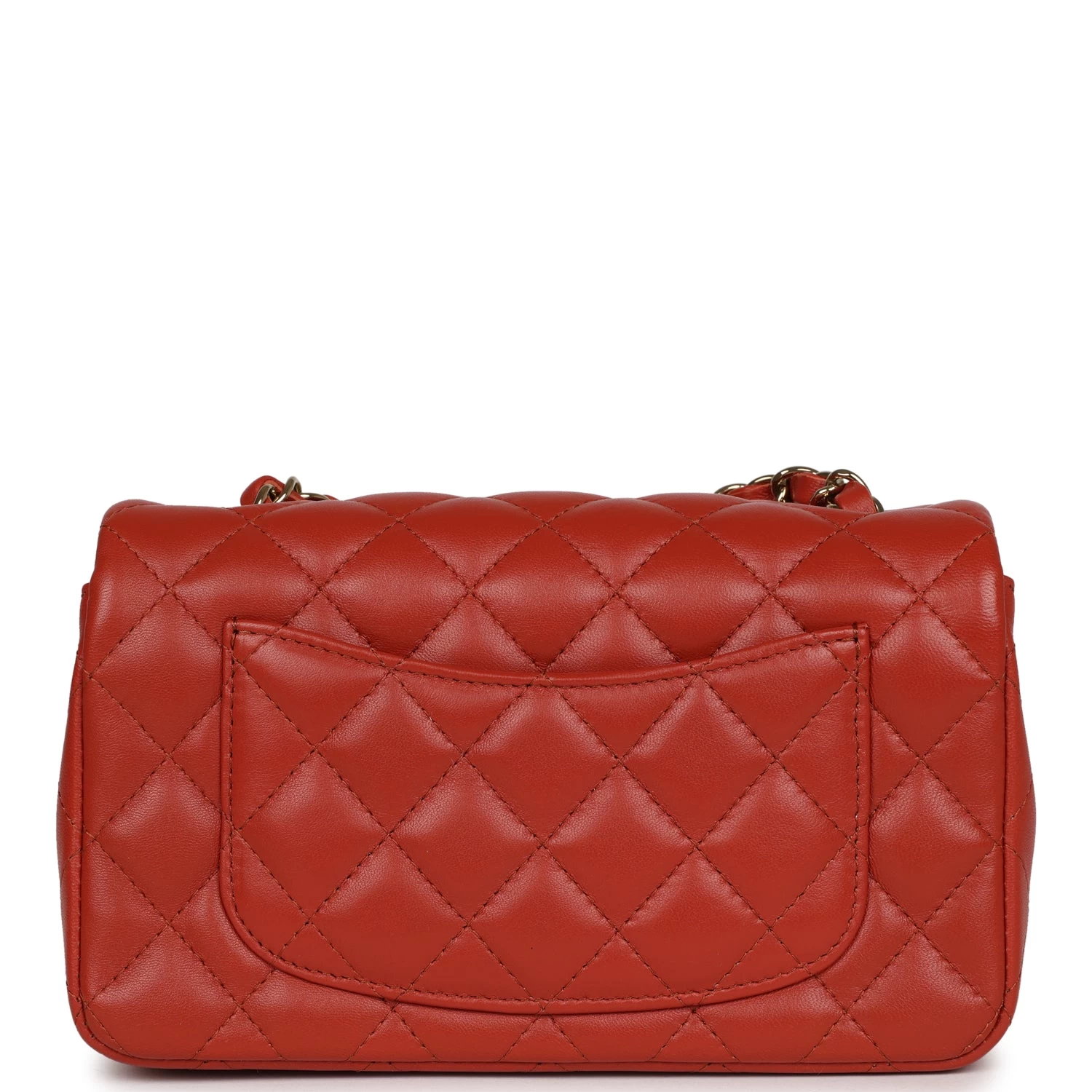 Chanel Mini Classic Rectangular Flap Maroon Lambskin Gold Hardware 6 Chanel Mini Classic Rectangular Flap Maroon Lambskin Gold Hardware - Image 4