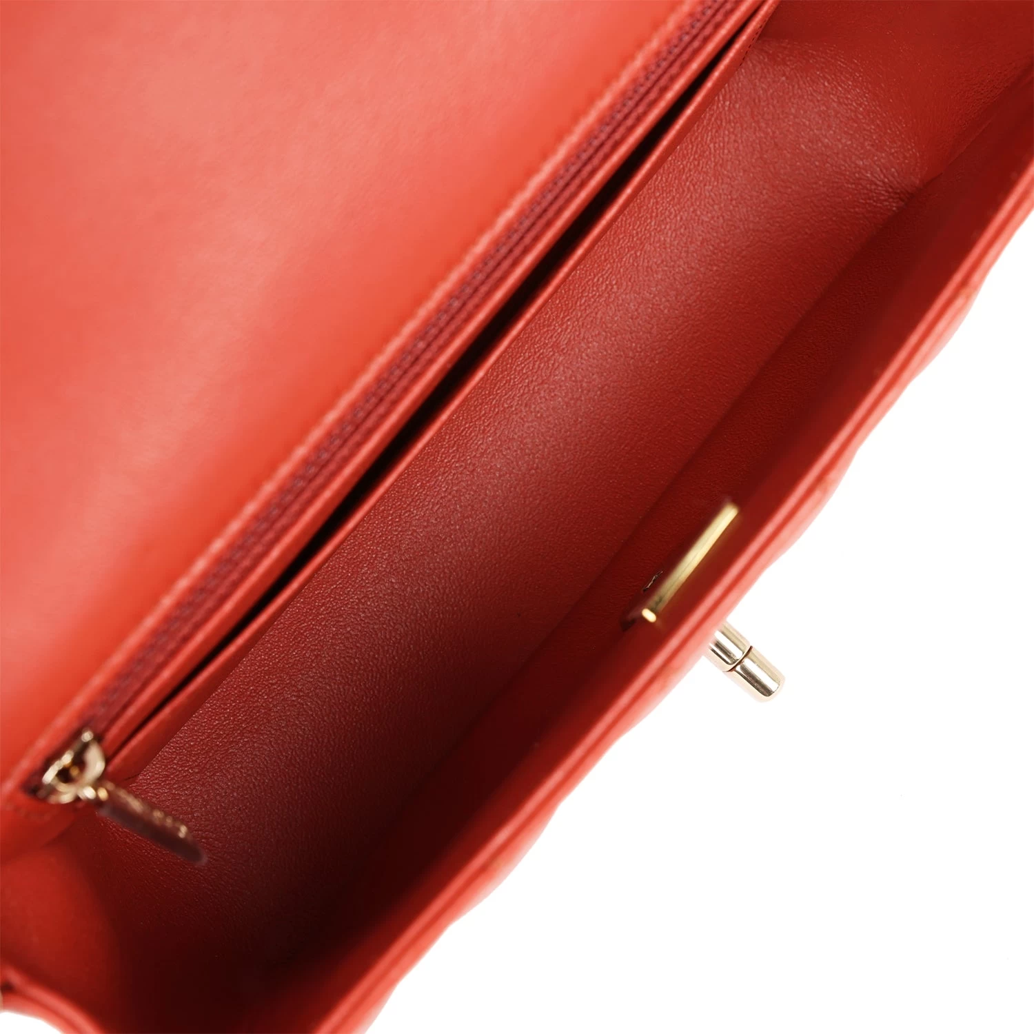 Chanel Mini Classic Rectangular Flap Maroon Lambskin Gold Hardware 10 Chanel Mini Classic Rectangular Flap Maroon Lambskin Gold Hardware - Image 8