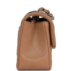 Chanel Mini Rectangular Flap Dark Beige Lambskin Silver Hardware 13 Chanel Mini Rectangular Flap Dark Beige Lambskin Silver Hardware -Online Bag Store C MN255 230928 1 04