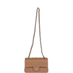 Chanel Mini Rectangular Flap Dark Beige Lambskin Silver Hardware 17 Chanel Mini Rectangular Flap Dark Beige Lambskin Silver Hardware -Online Bag Store C MN255 230928 1 07