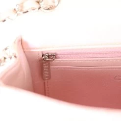 Chanel Mini Rectangular Flap Bag Pink Iridescent Calfskin Silver Hardware -Online Bag Store C MN255 231026 2 CT 10