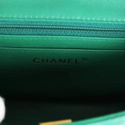 Chanel Mini Square Flap Bag Green Lambskin Gold Hardware -Online Bag Store C MN255 231101 1 10