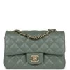 Chanel Mini Rectangular Flap Bag Olive Green Caviar Antique Gold Hardware -Online Bag Store C MN255 231128 1 01
