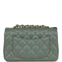 Chanel Mini Rectangular Flap Bag Olive Green Caviar Antique Gold Hardware -Online Bag Store C MN255 231128 1 05