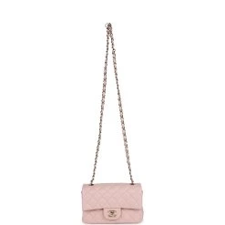 Chanel Mini Rectangular Flap Light Pink Lambskin Gold Hardware -Online Bag Store C MN255 231229 1 07